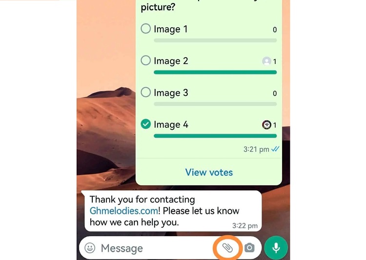 نظرسنجی واتساپ
