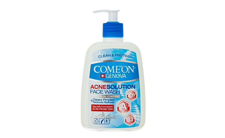 ژل شستشو صورت کامان مدل Acne Solution حجم 500 میلی لیتر