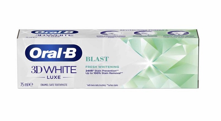 خمیر دندان اورال-بی مدل 3D White Luxe Blast حجم 75 میلی لیتر 
