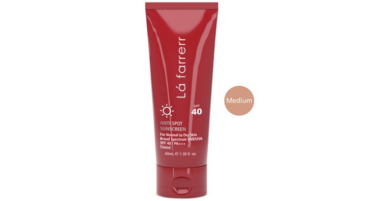 کرم ضدآفتاب و ضد لک رنگی لافارر مدل SPF 40-Light مناسب پوست های خشک و معمولی حجم 40 میلی لیتر 